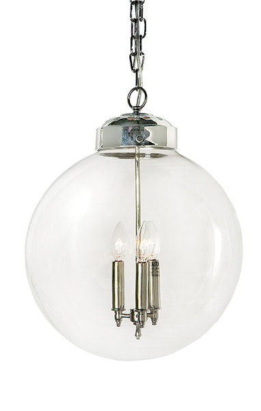 Large Nickel Globe Pendant -Regina Andrew -  the-lamp-shop.com